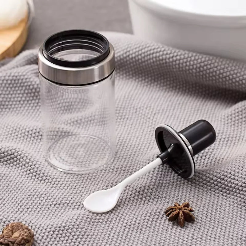 Pote de Vidro para Temperos com Colher Medidora