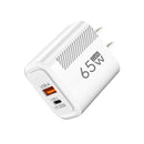 Carregador GaN 65W – USB-C + USB-A