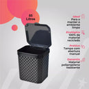 Lixeira Pia Jack Rattan 5L – Preta