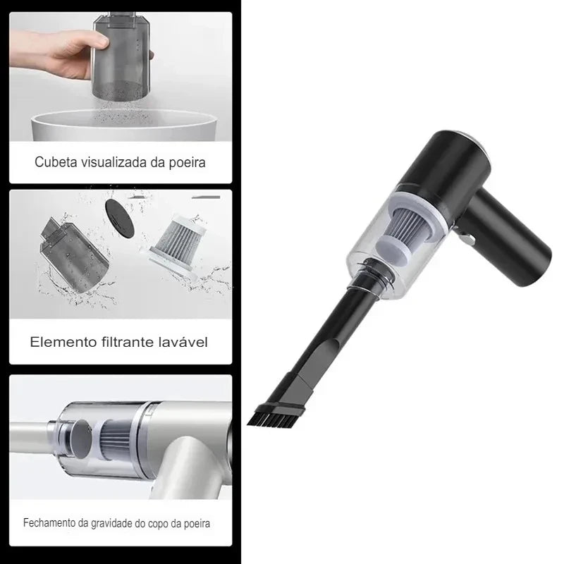 Mini Aspirador de Pó Portátil USB Recarregável