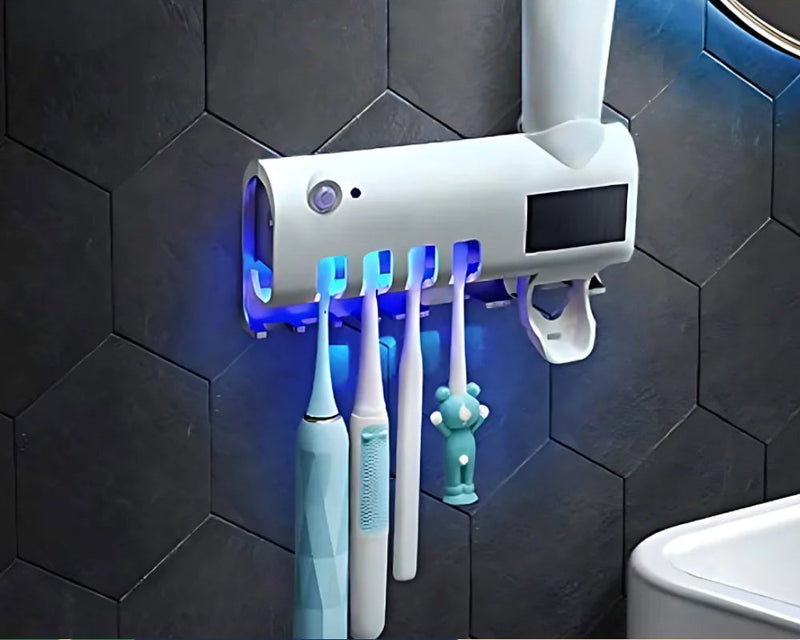 Esterilizador de Escovas com Lâmpada UV, Dispenser Automático