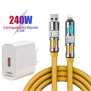 Cabo de Dados 4 em 1 Universal | Micro USB + Tipo-C + Lightning | 6A