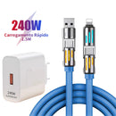 Cabo de Dados 4 em 1 Universal | Micro USB + Tipo-C + Lightning | 6A