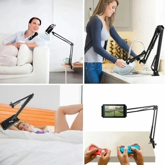 Suporte Articulado de Mesa e Cama para Celular e Tablet