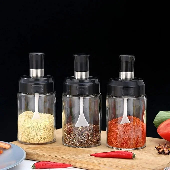 Pote de Vidro para Temperos com Colher Medidora