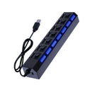 Hub USB 2.0 com 7 Portas | Alta Performance e Design Moderno