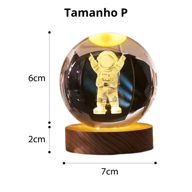 Luminária Bola de Cristal Galáxia