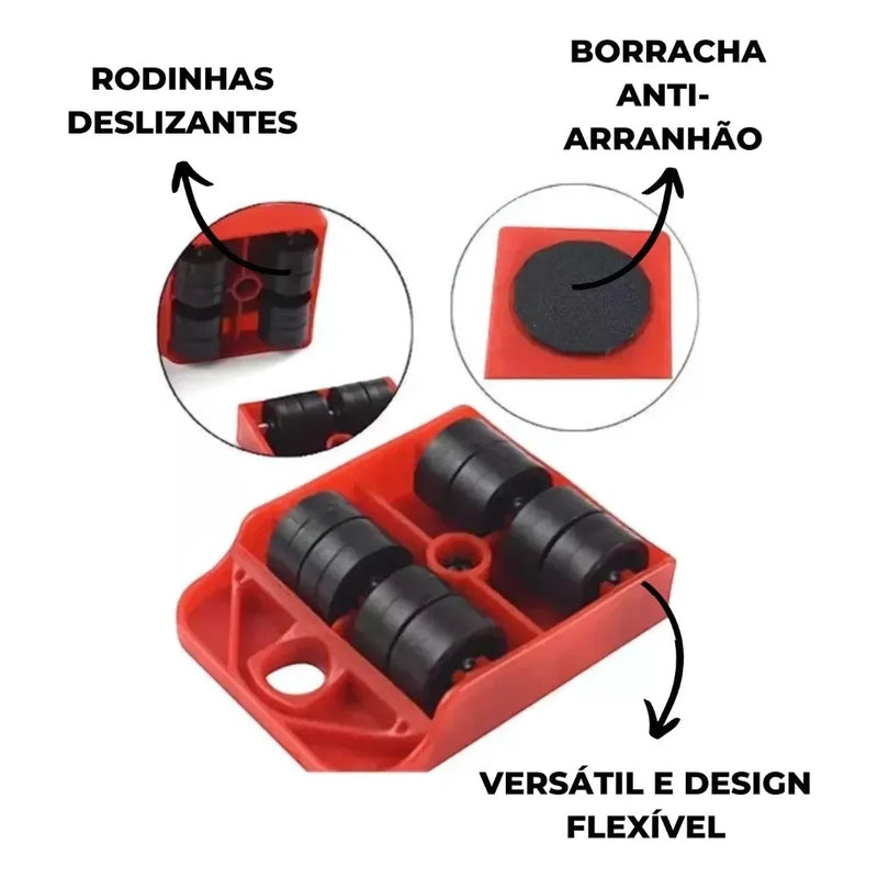 Kit Levantador e Rodinhas para Móveis