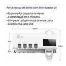 Esterilizador de Escovas com Lâmpada UV, Dispenser Automático