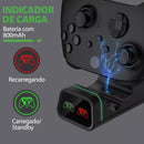 Dock de Carregamento Duplo para Controle Xbox One/S/X e Series S/X + 2 Baterias Recarregáveis