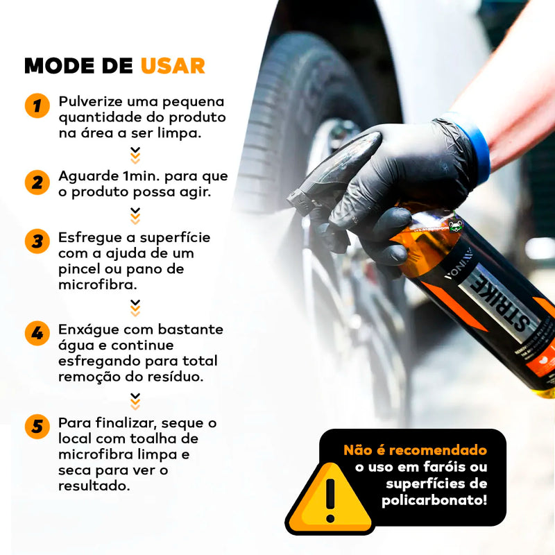 Vonixx Strike 500ml – Removedor de Piche, Cola e Ferrugem