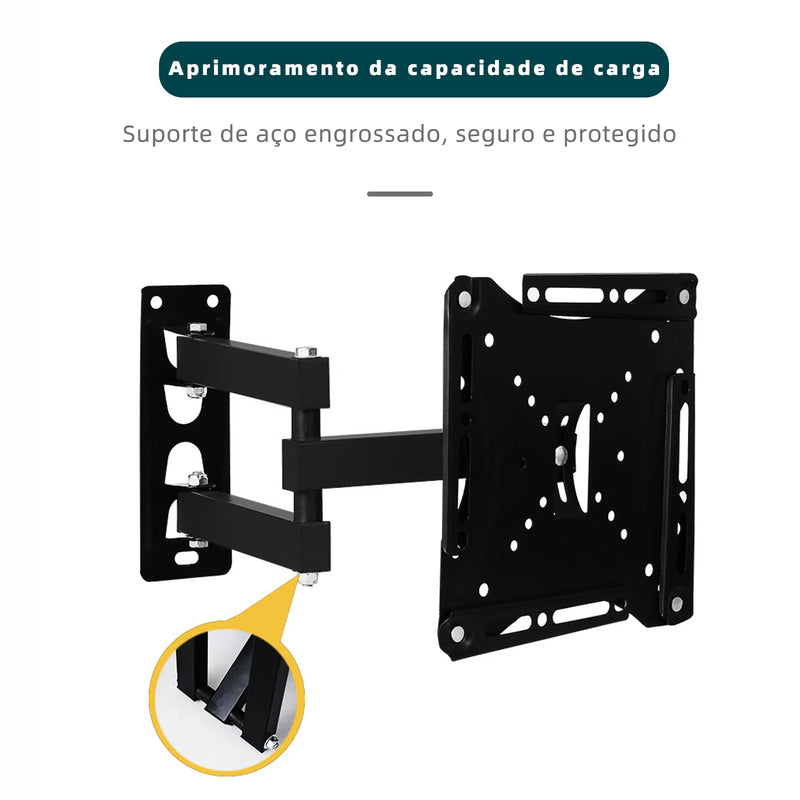 Suporte Articulado de Parede para TV – Ajustável 14” a 42” | Até 35kg