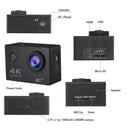 Câmera Esportiva Ultra HD 4K com Wi-Fi e Case à Prova D’Água