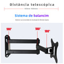 Suporte Articulado de Parede para TV – Ajustável 14” a 42” | Até 35kg