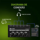 Mini Amplificador Estéreo para Fones de Ouvido