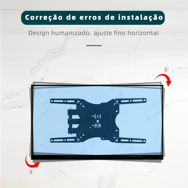 Suporte Articulado de Parede para TV – Ajustável 14” a 42” | Até 35kg