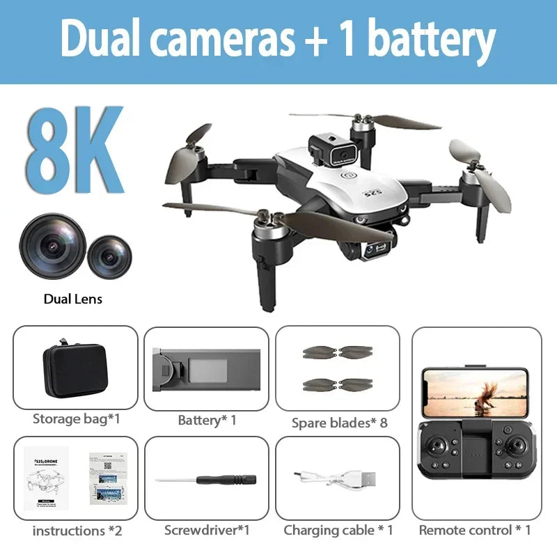 Drone S2S Dobrável com Câmera 4K/6K/8K
