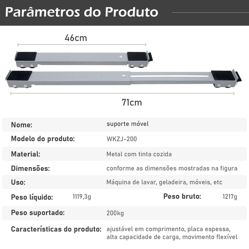 Suporte Universal com Rodas