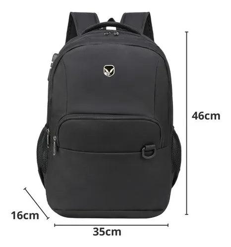 Mochila Antifurto com Cadeado e Entrada USB