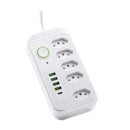 Régua Extensão 5 Tomadas + 4 USB + Tipo-C | 2 Metros